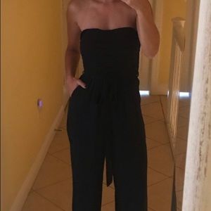 Body Central black sleeveless jumpsuit small